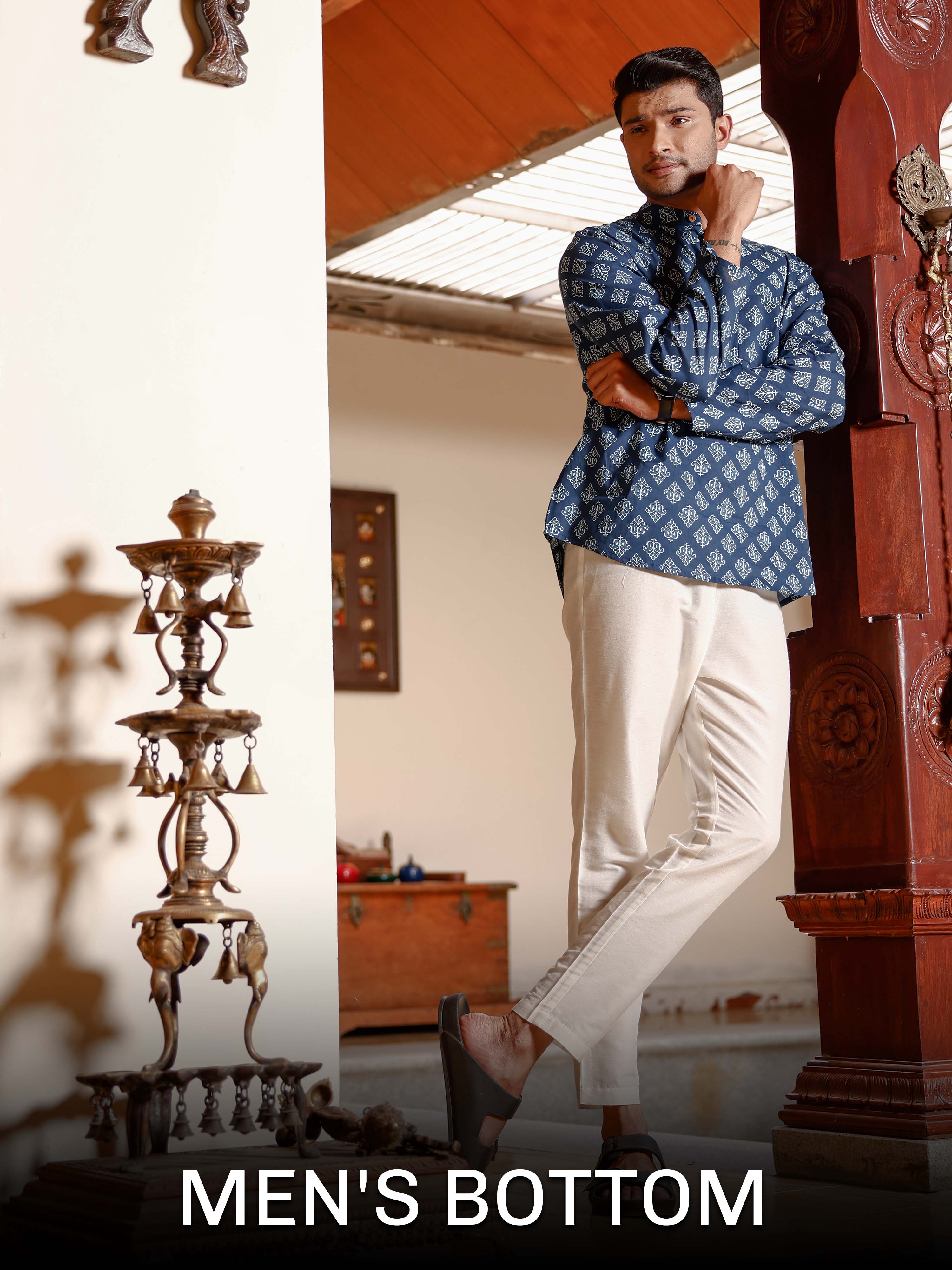 Mens kurta pants best sale