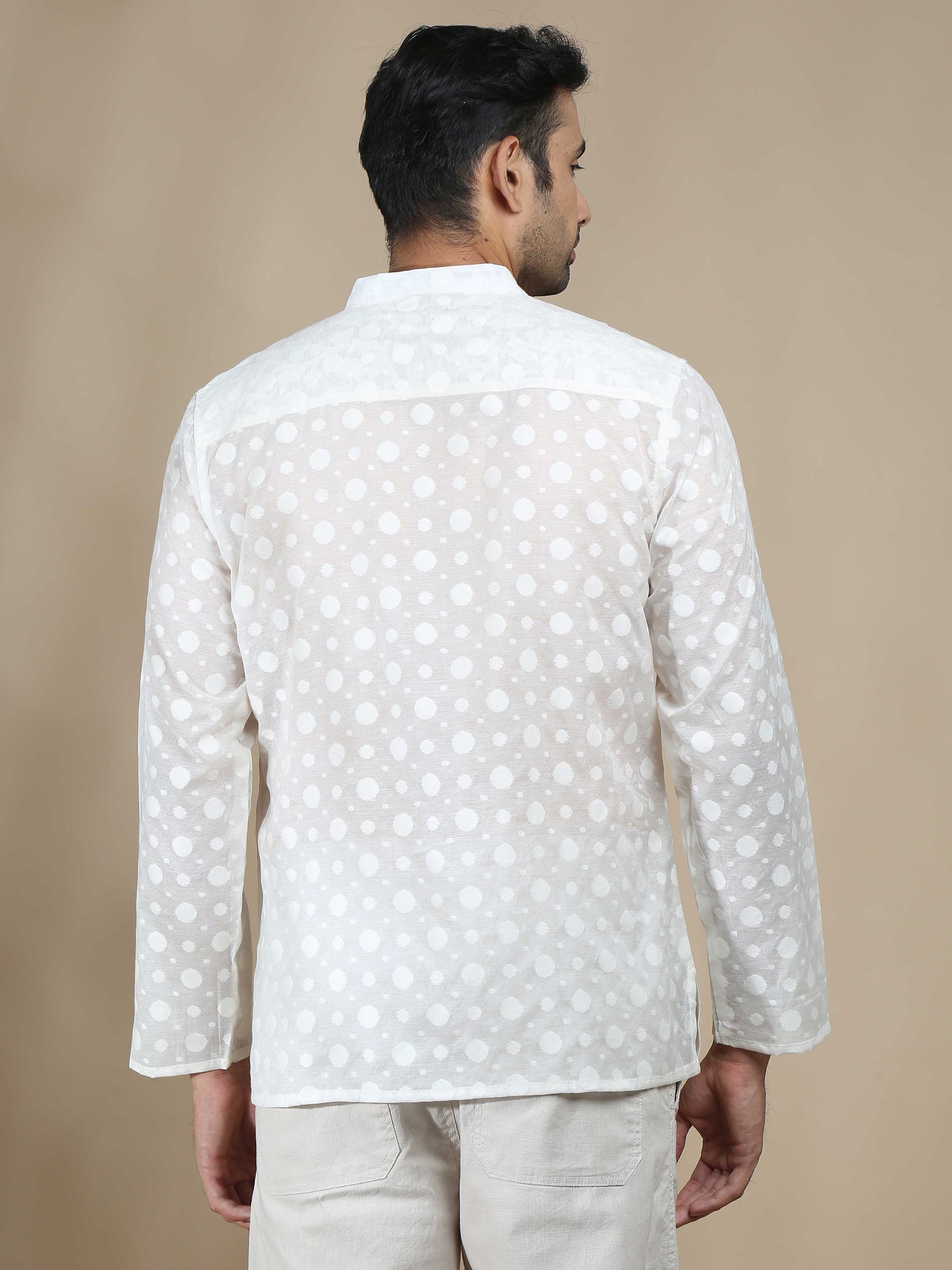 White Short Kurta for Men