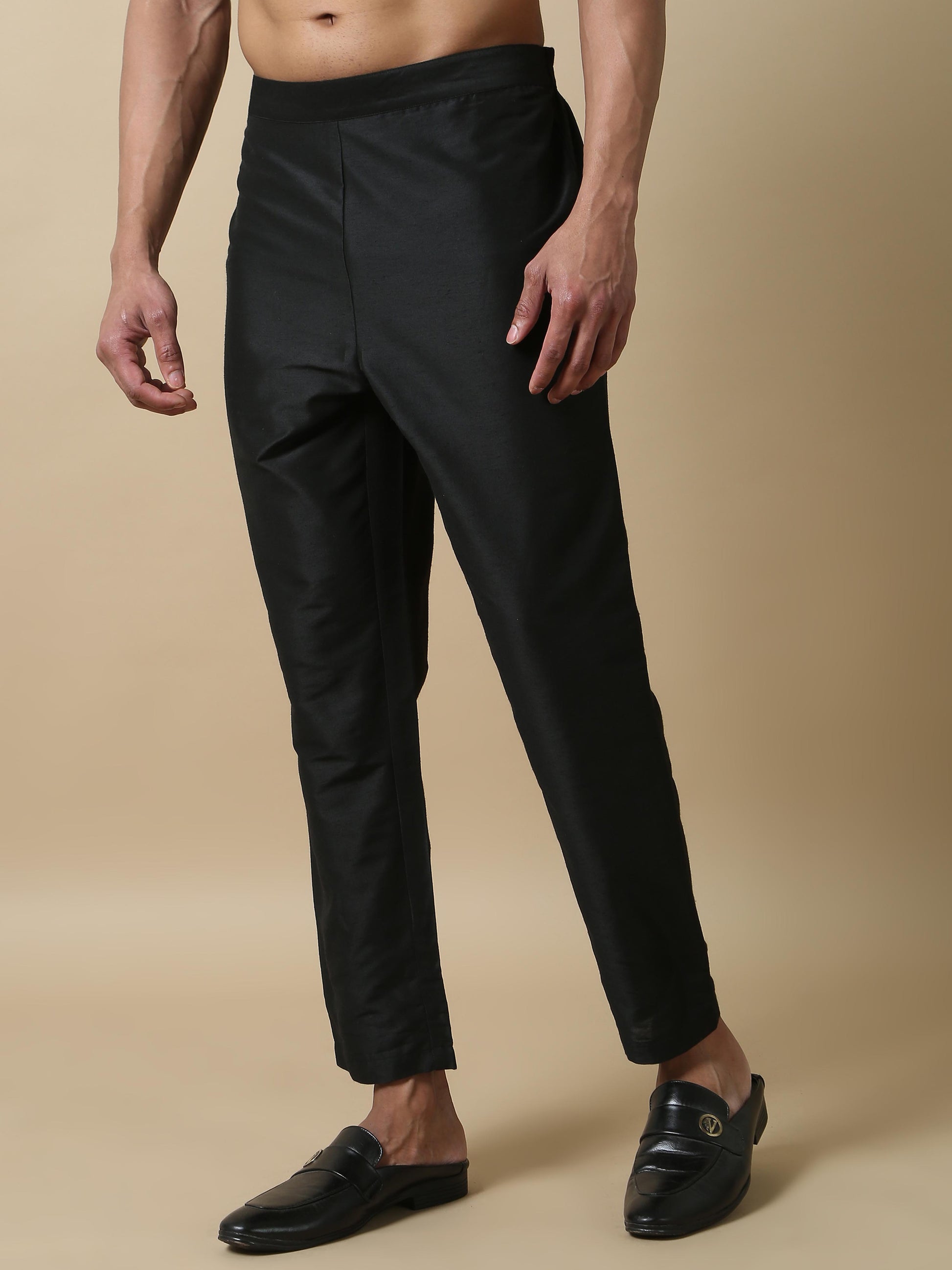 black kurta pant for man