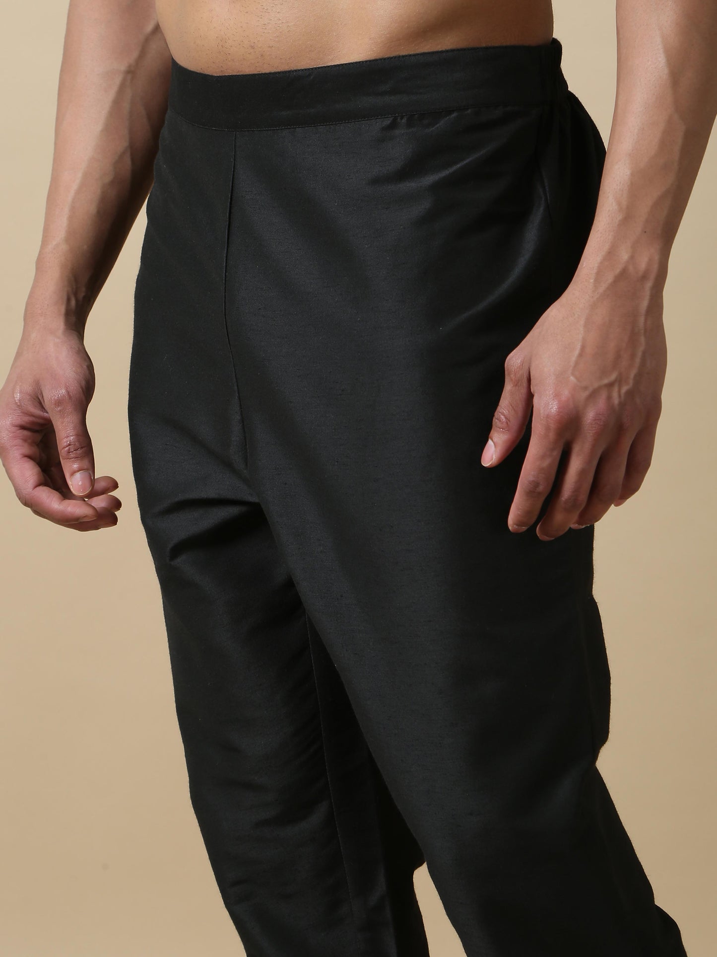 black kurta pant for man