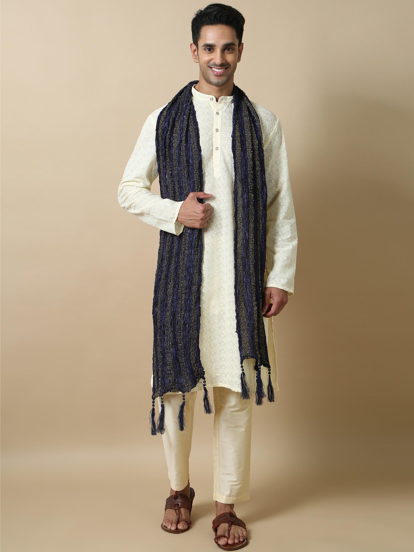 Navy Blue stole for men