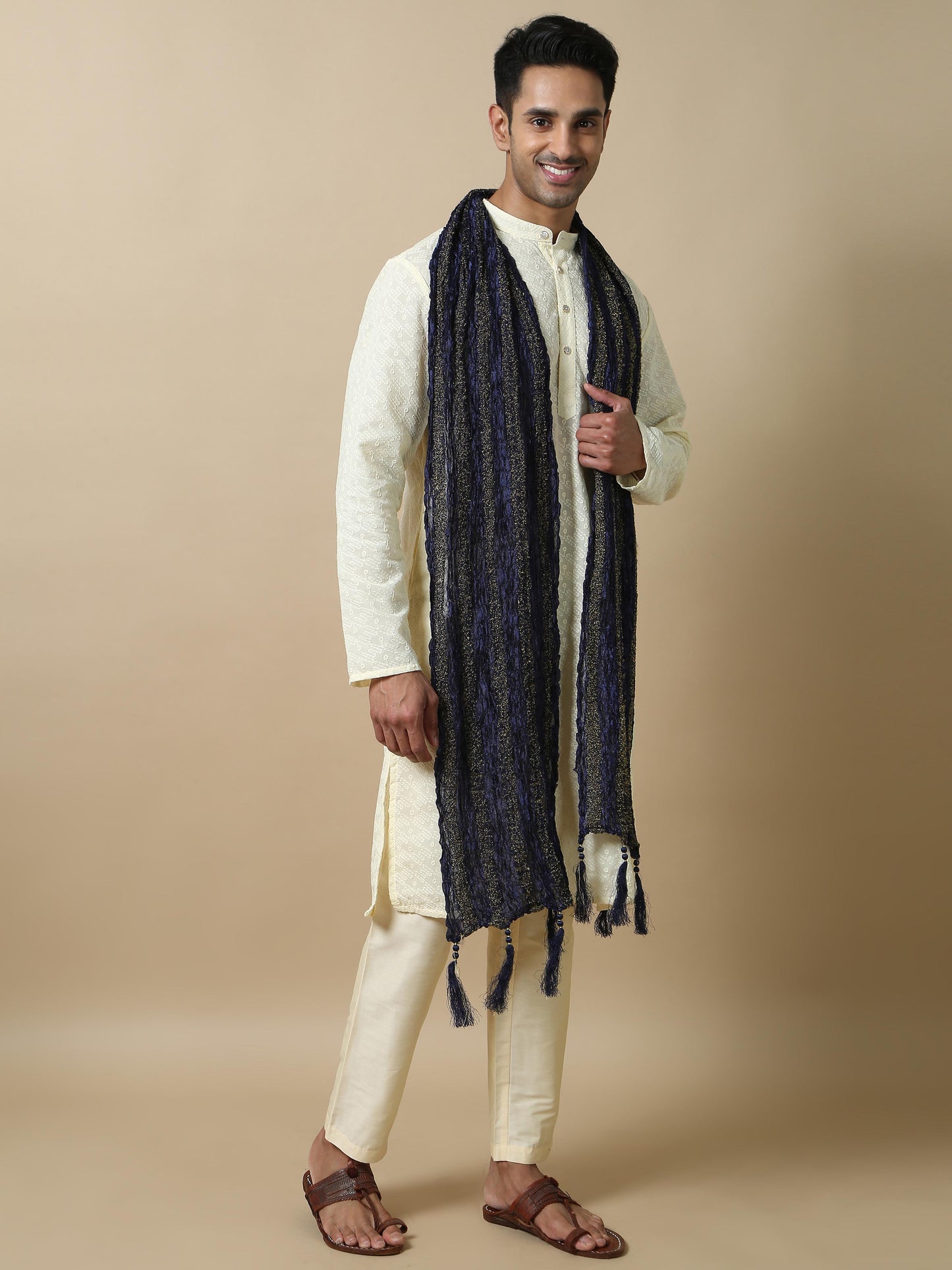 Navy Blue stole for men