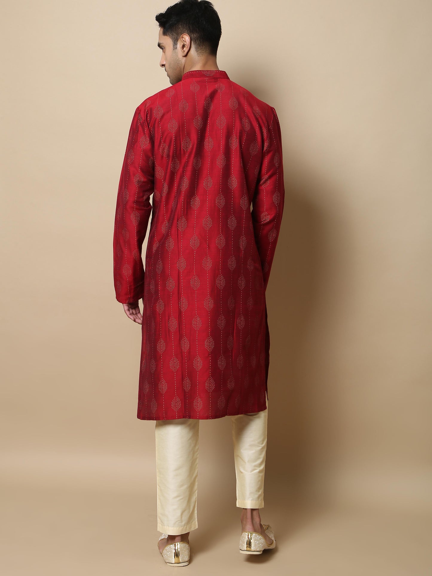 Maroon Long Kurta Designs for Mens 