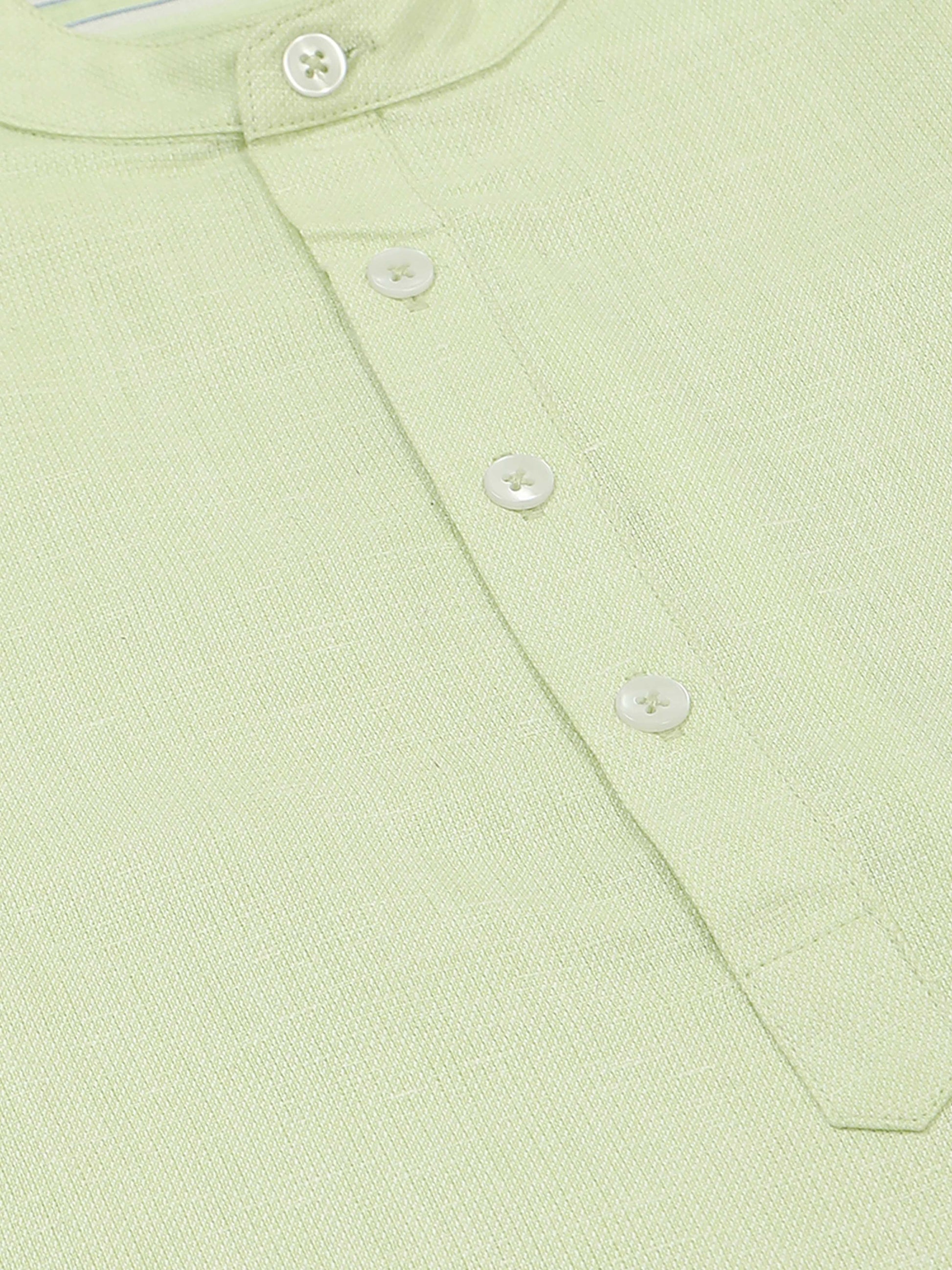 Pista Green half kurta for men