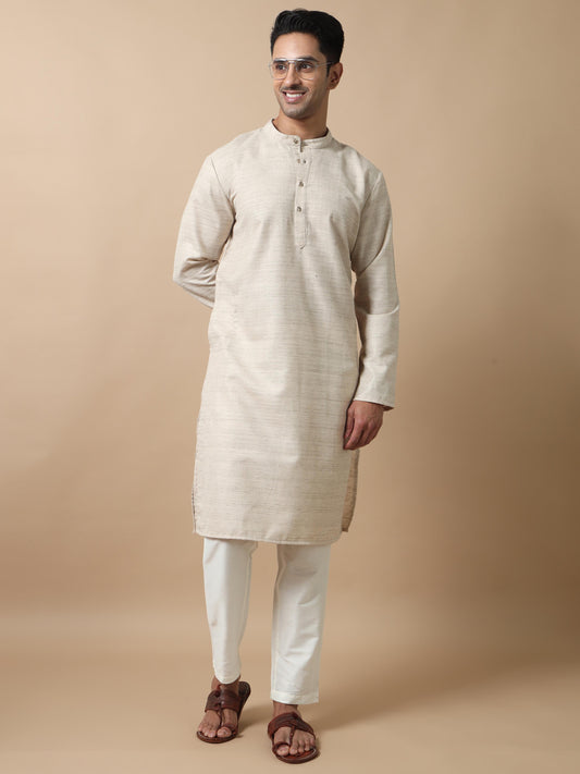 Grey Textured latest kurta for men