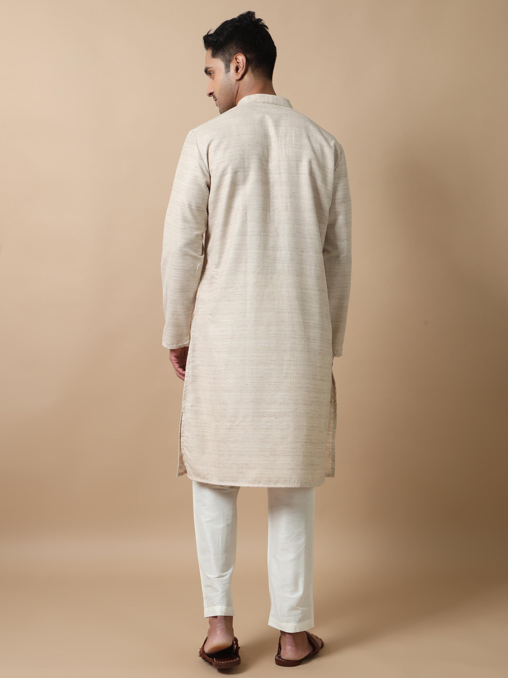 Grey Textured latest kurta for men