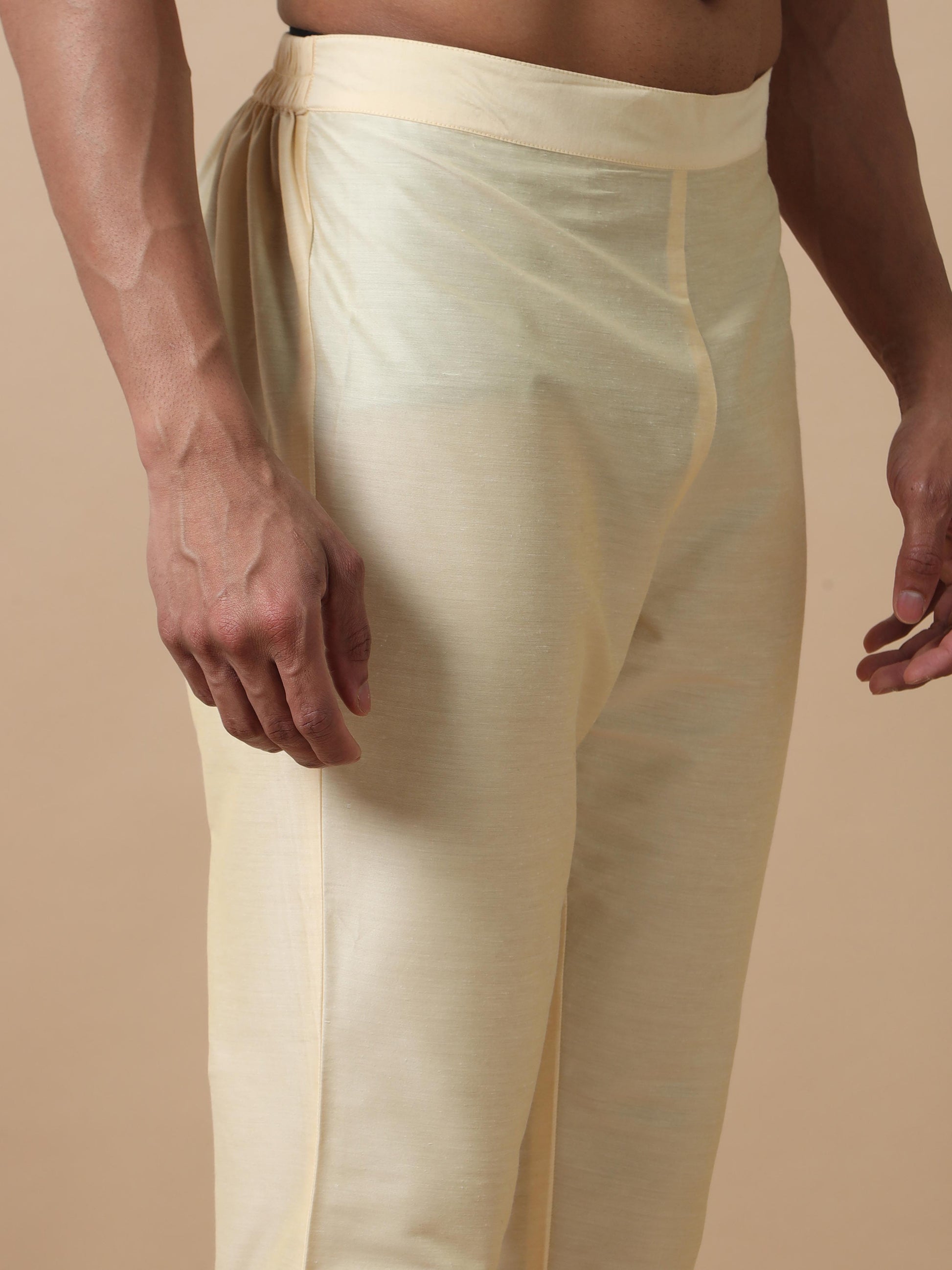 Cream kurta pant for mens