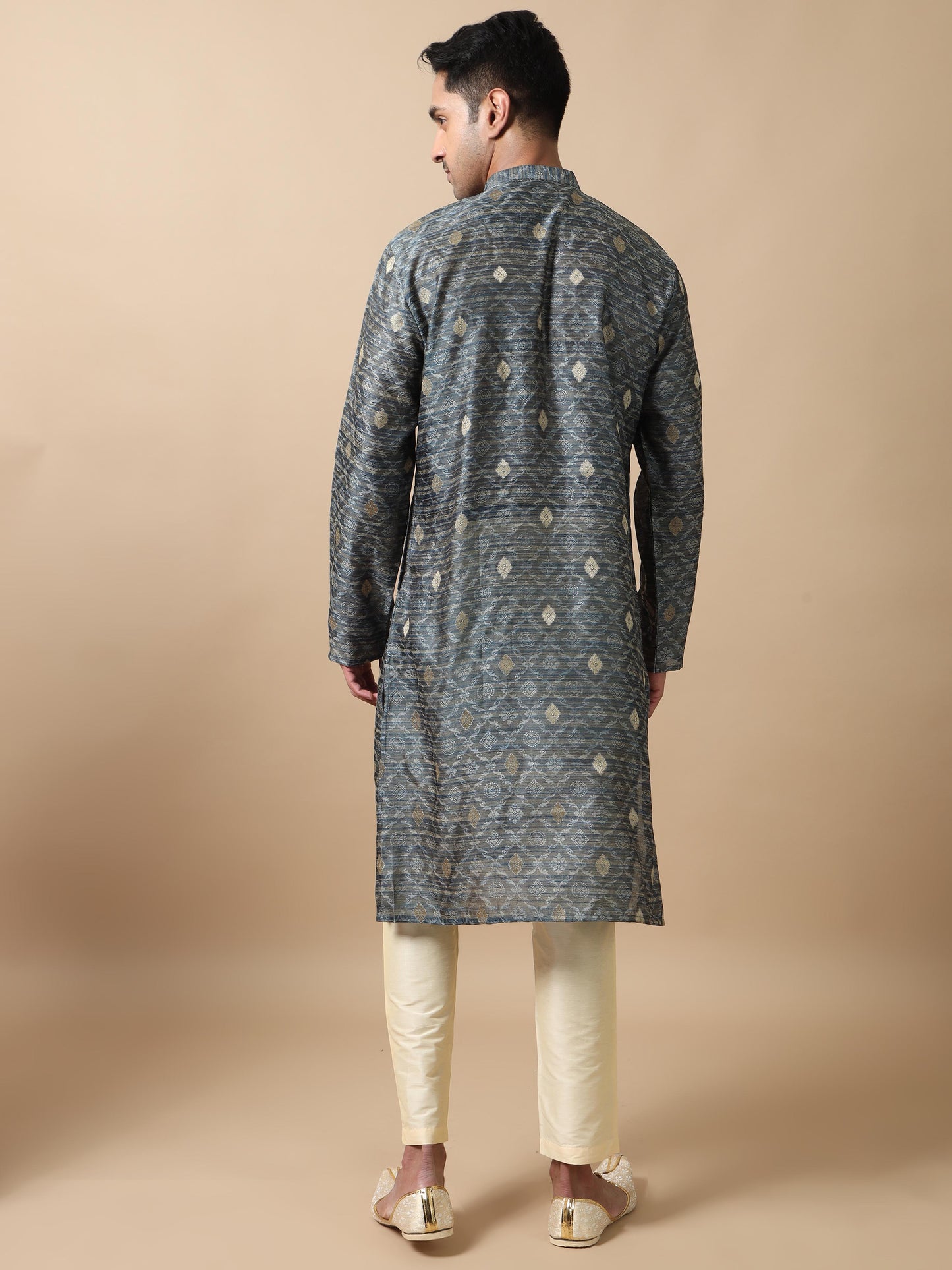 Moon Grey banarasi kurta for man