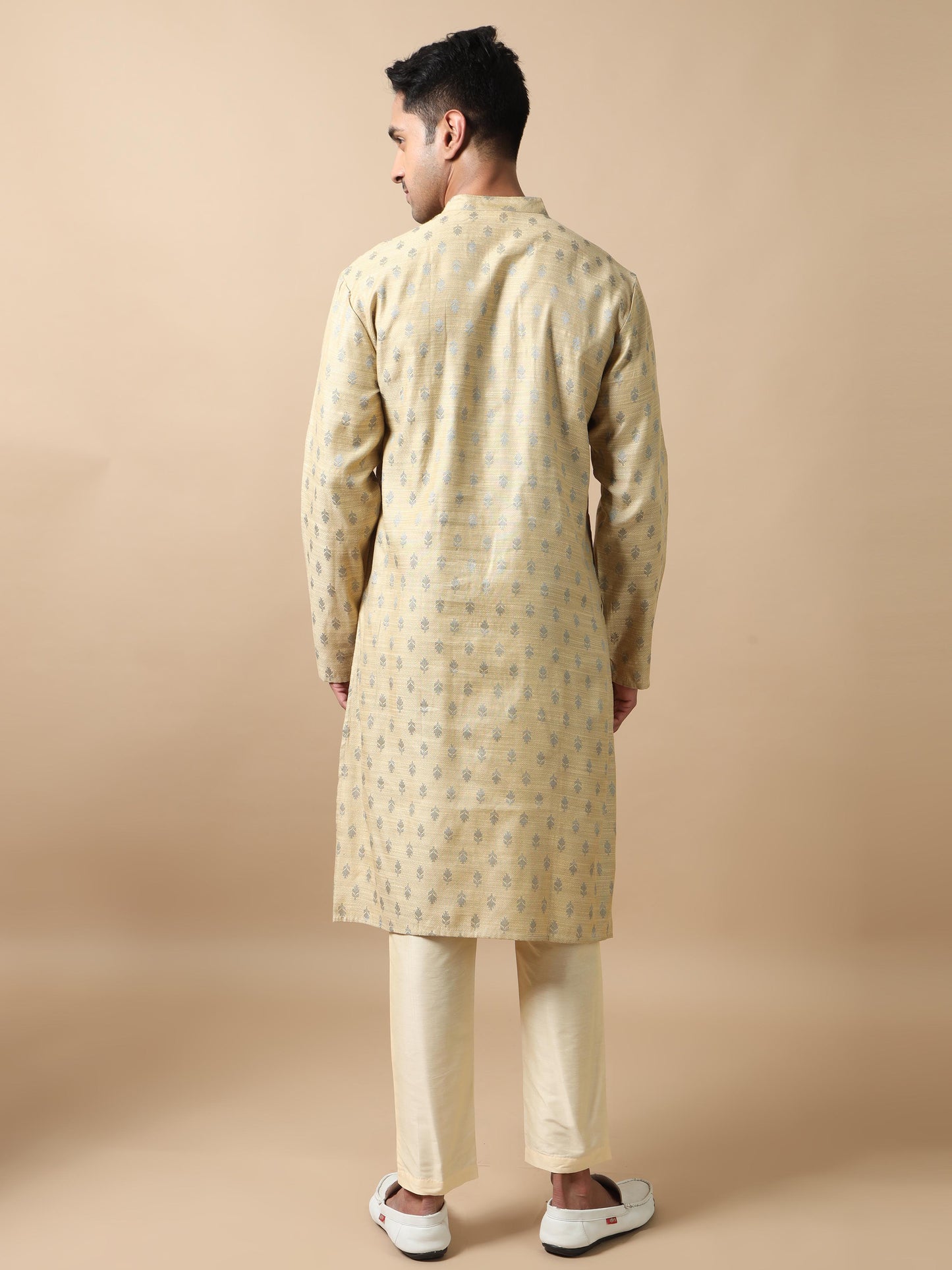 Gold banarasi kurta men