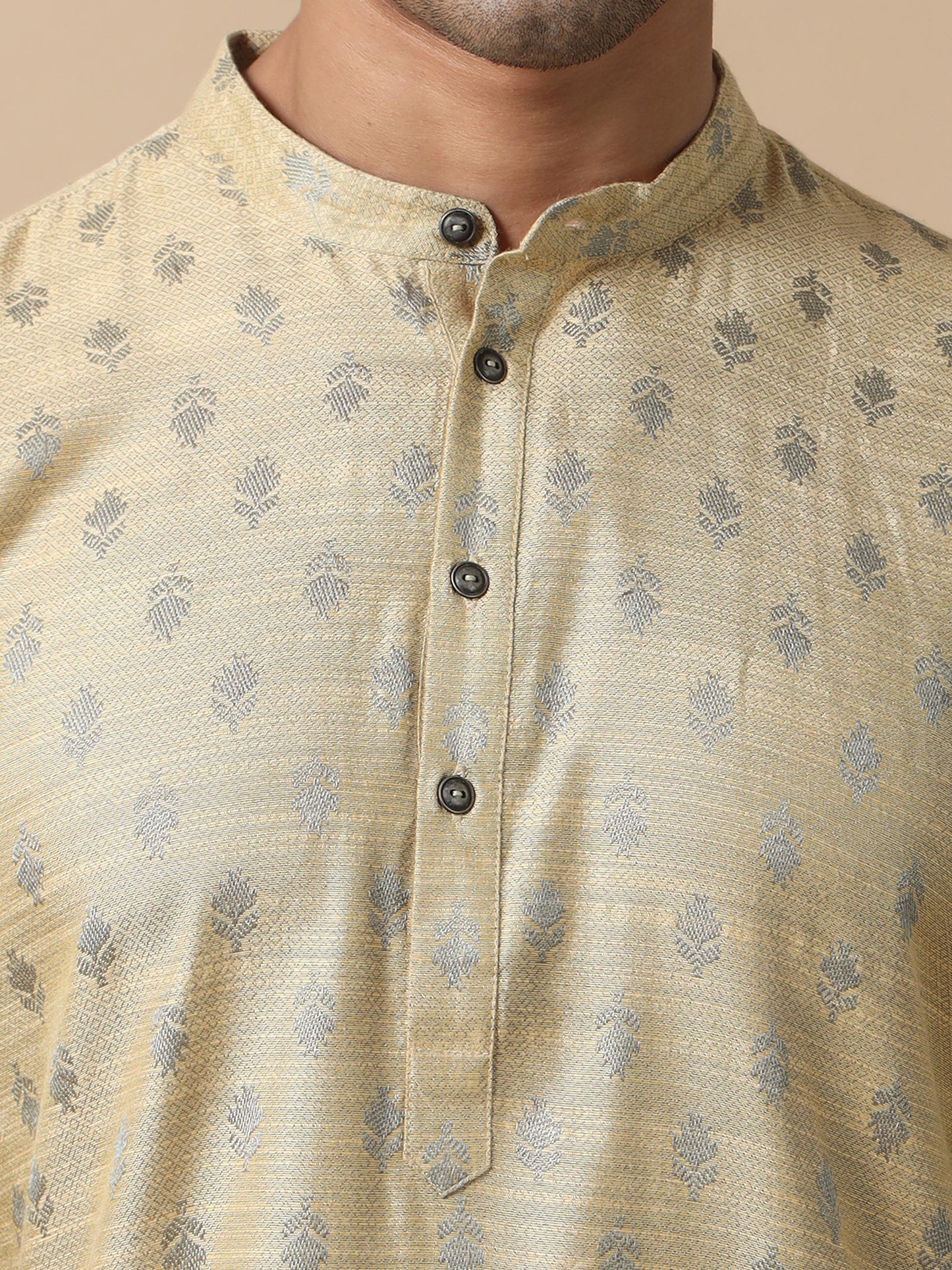 Gold banarasi kurta men