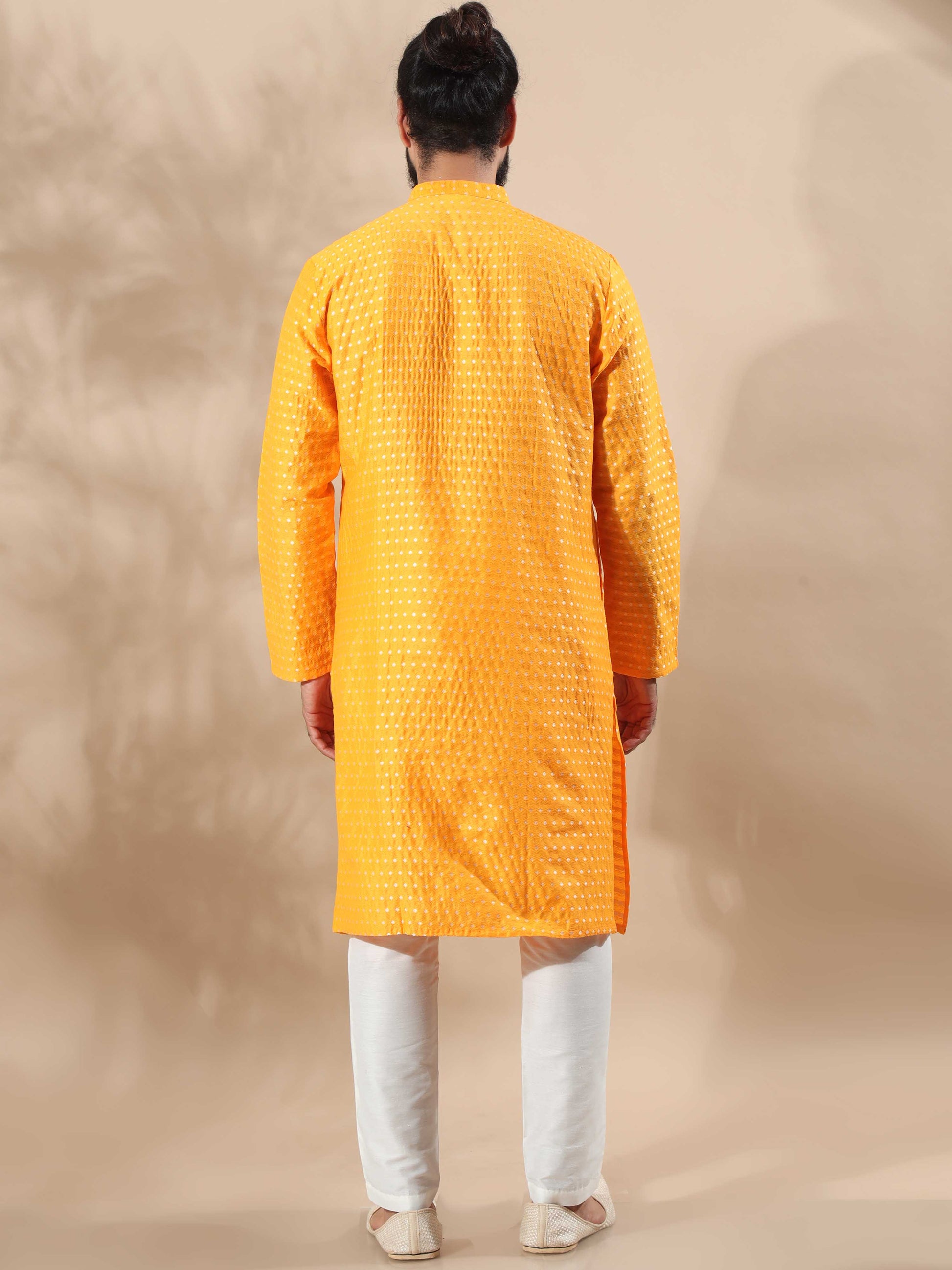 Haldi yellow long kurta for Men