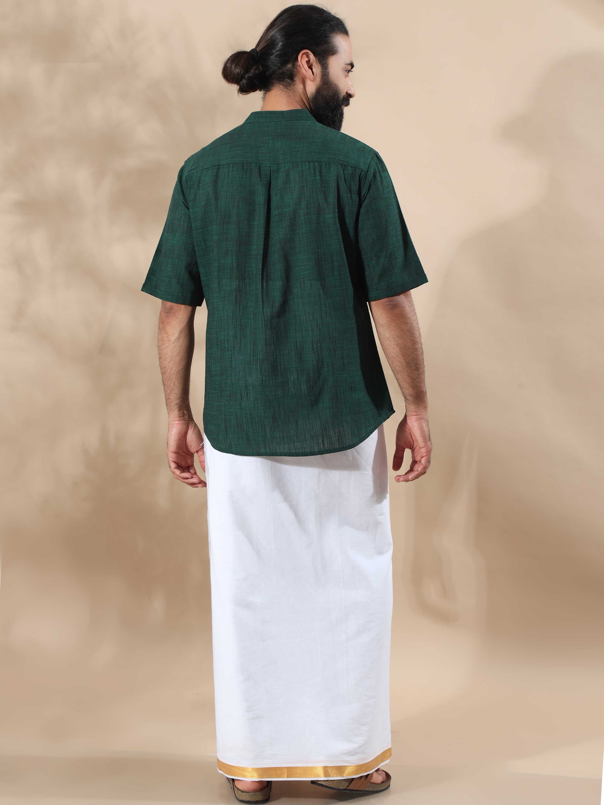 Fern Green Short Kurta for Men