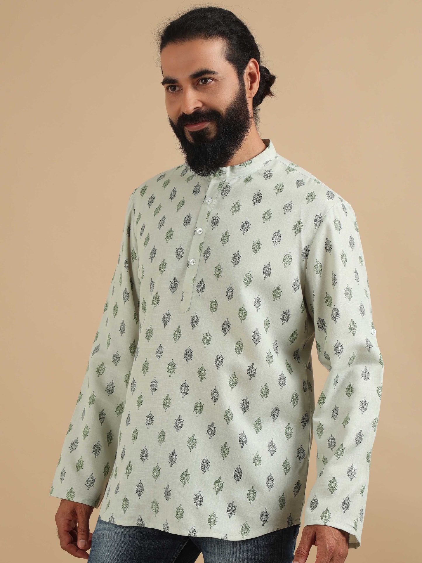 Pista Green latest kurta design for men