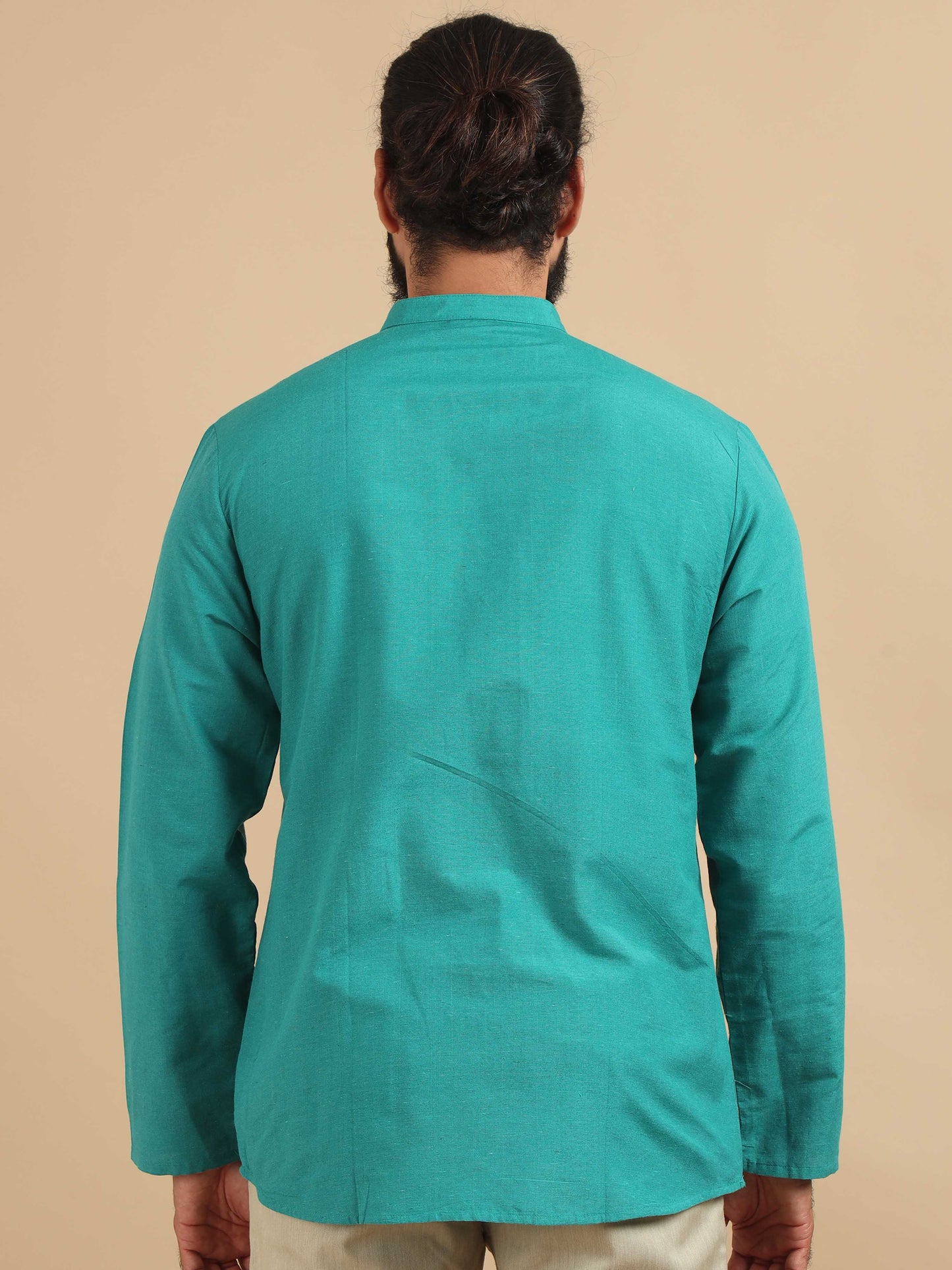  Blue Short Kurta Full Sleeve