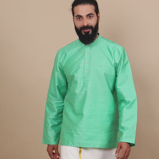 Parrot Green half kurta shirt