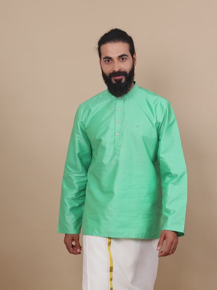 Parrot Green half kurta shirt